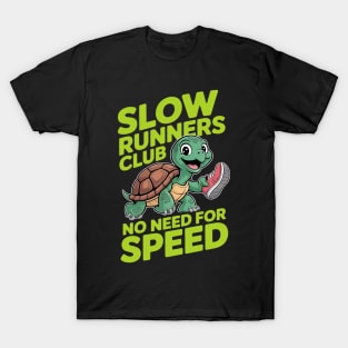 Slow Runners Club Turtle Tortoise Kawaii Running T-Shirt